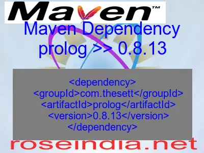 Maven dependency of prolog version 0.8.13