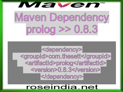 Maven dependency of prolog version 0.8.3