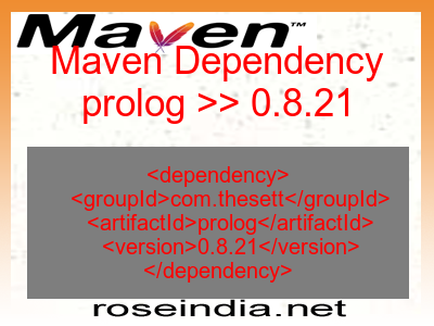 Maven dependency of prolog version 0.8.21