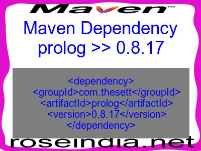 Maven dependency of prolog version 0.8.17