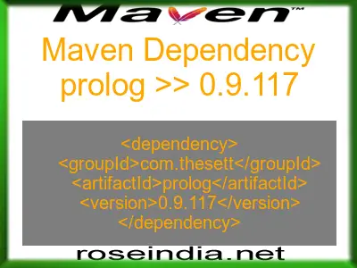 Maven dependency of prolog version 0.9.117