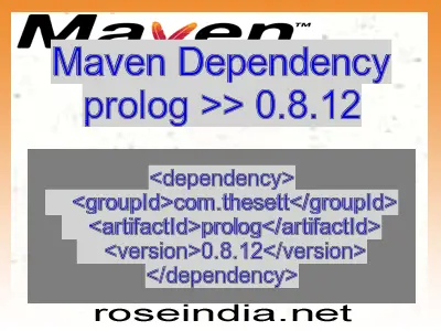 Maven dependency of prolog version 0.8.12
