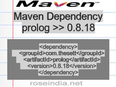 Maven dependency of prolog version 0.8.18