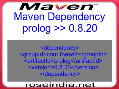 Maven dependency of prolog version 0.8.20