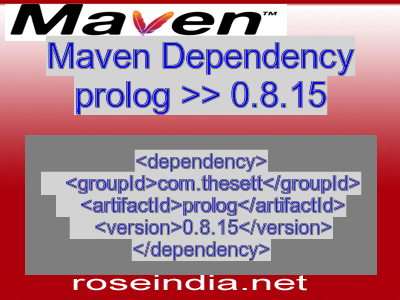 Maven dependency of prolog version 0.8.15