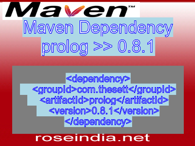 Maven dependency of prolog version 0.8.1