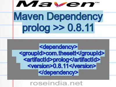 Maven dependency of prolog version 0.8.11