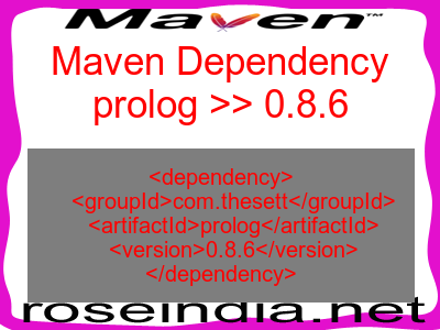 Maven dependency of prolog version 0.8.6