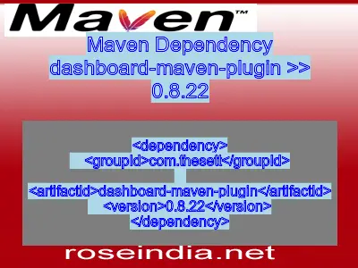 Maven dependency of dashboard-maven-plugin version 0.8.22