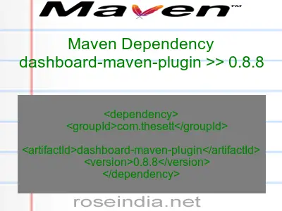 Maven dependency of dashboard-maven-plugin version 0.8.8