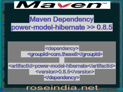 Maven dependency of power-model-hibernate version 0.8.5