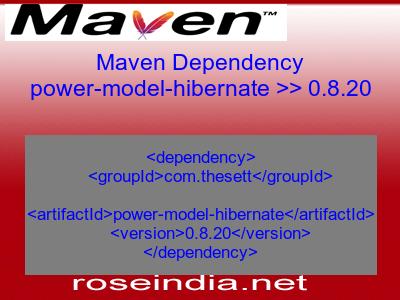 Maven dependency of power-model-hibernate version 0.8.20