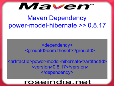Maven dependency of power-model-hibernate version 0.8.17