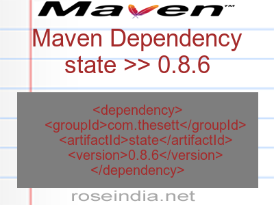 Maven dependency of state version 0.8.6