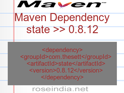 Maven dependency of state version 0.8.12