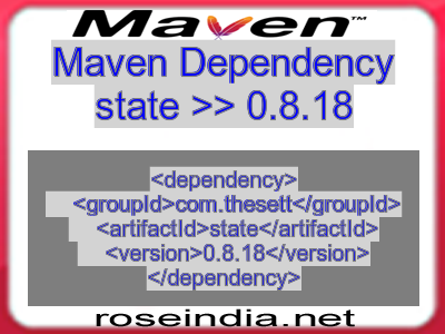 Maven dependency of state version 0.8.18