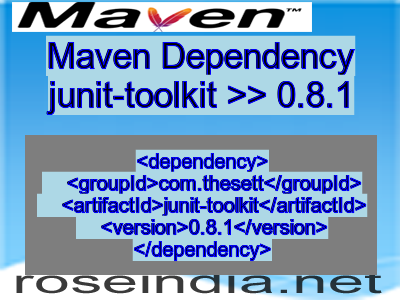 Maven dependency of junit-toolkit version 0.8.1