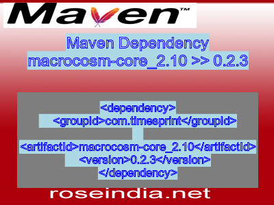 Maven dependency of macrocosm-core_2.10 version 0.2.3