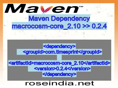 Maven dependency of macrocosm-core_2.10 version 0.2.4