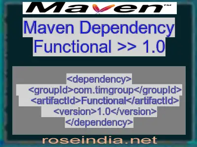 Maven dependency of Functional version 1.0