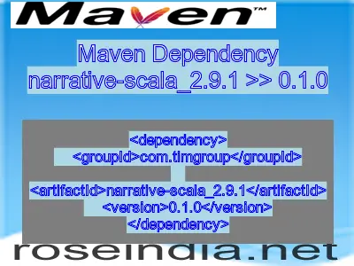 Maven dependency of narrative-scala_2.9.1 version 0.1.0