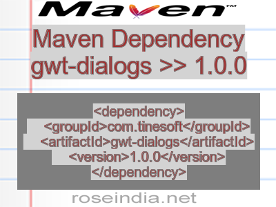 Maven dependency of gwt-dialogs version 1.0.0