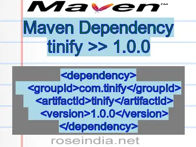 Maven dependency of tinify version 1.0.0