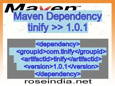 Maven dependency of tinify version 1.0.1