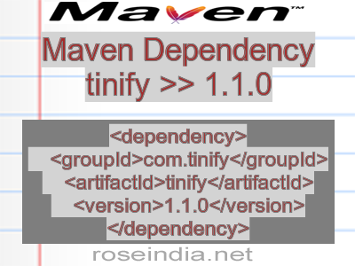 Maven dependency of tinify version 1.1.0