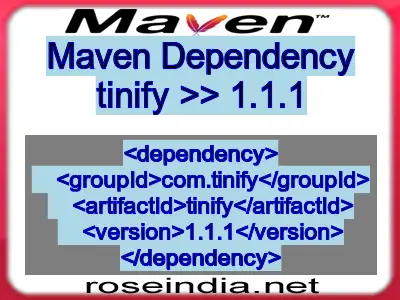 Maven dependency of tinify version 1.1.1