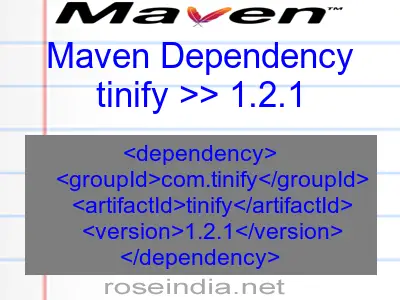 Maven dependency of tinify version 1.2.1