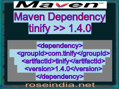 Maven dependency of tinify version 1.4.0