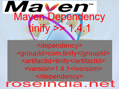Maven dependency of tinify version 1.4.1