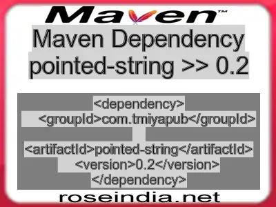 Maven dependency of pointed-string version 0.2