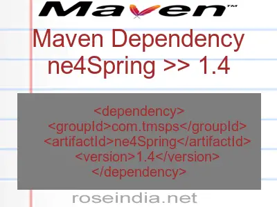 Maven dependency of ne4Spring version 1.4