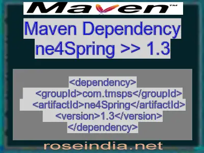 Maven dependency of ne4Spring version 1.3