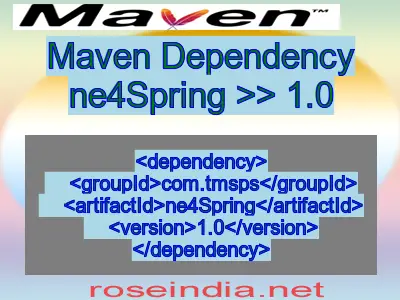 Maven dependency of ne4Spring version 1.0