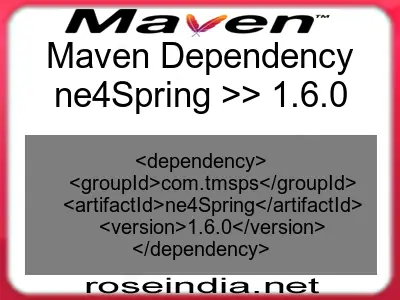 Maven dependency of ne4Spring version 1.6.0