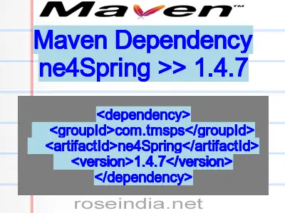 Maven dependency of ne4Spring version 1.4.7