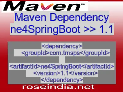 Maven dependency of ne4SpringBoot version 1.1