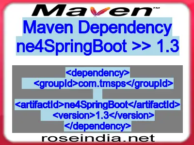 Maven dependency of ne4SpringBoot version 1.3
