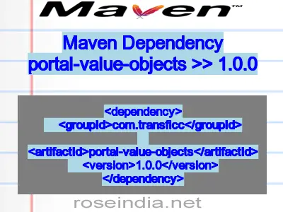 Maven dependency of portal-value-objects version 1.0.0