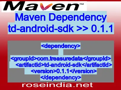 Maven dependency of td-android-sdk version 0.1.1