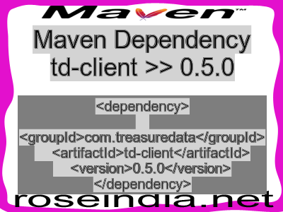 Maven dependency of td-client version 0.5.0