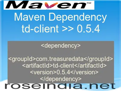 Maven dependency of td-client version 0.5.4