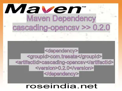 Maven dependency of cascading-opencsv version 0.2.0