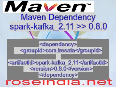 Maven dependency of spark-kafka_2.11 version 0.8.0