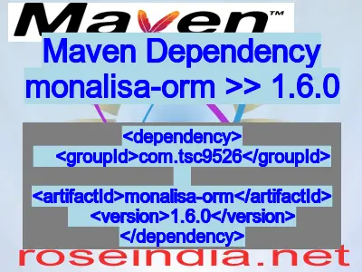 Maven dependency of monalisa-orm version 1.6.0
