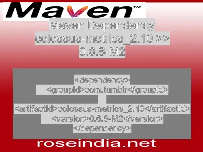 Maven dependency of colossus-metrics_2.10 version 0.6.8-M2