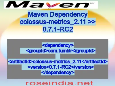 Maven dependency of colossus-metrics_2.11 version 0.7.1-RC2